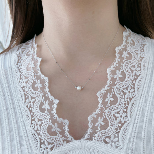 18k白金Akoya頸鍊 18k White Gold 6mm Akoya Necklace