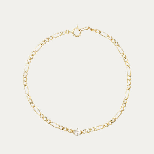 0.15ct Round Diamond Figaro Bracelet