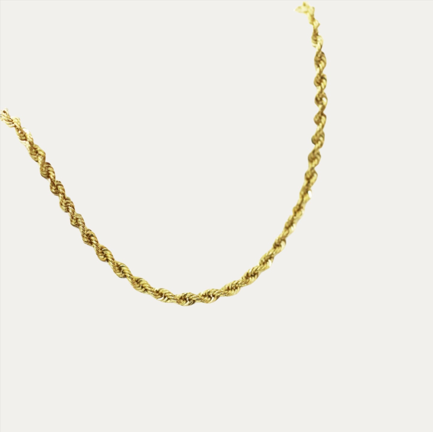 18k Yellow Gold Rope Chain Bracelet 18k黃金麻花手鏈