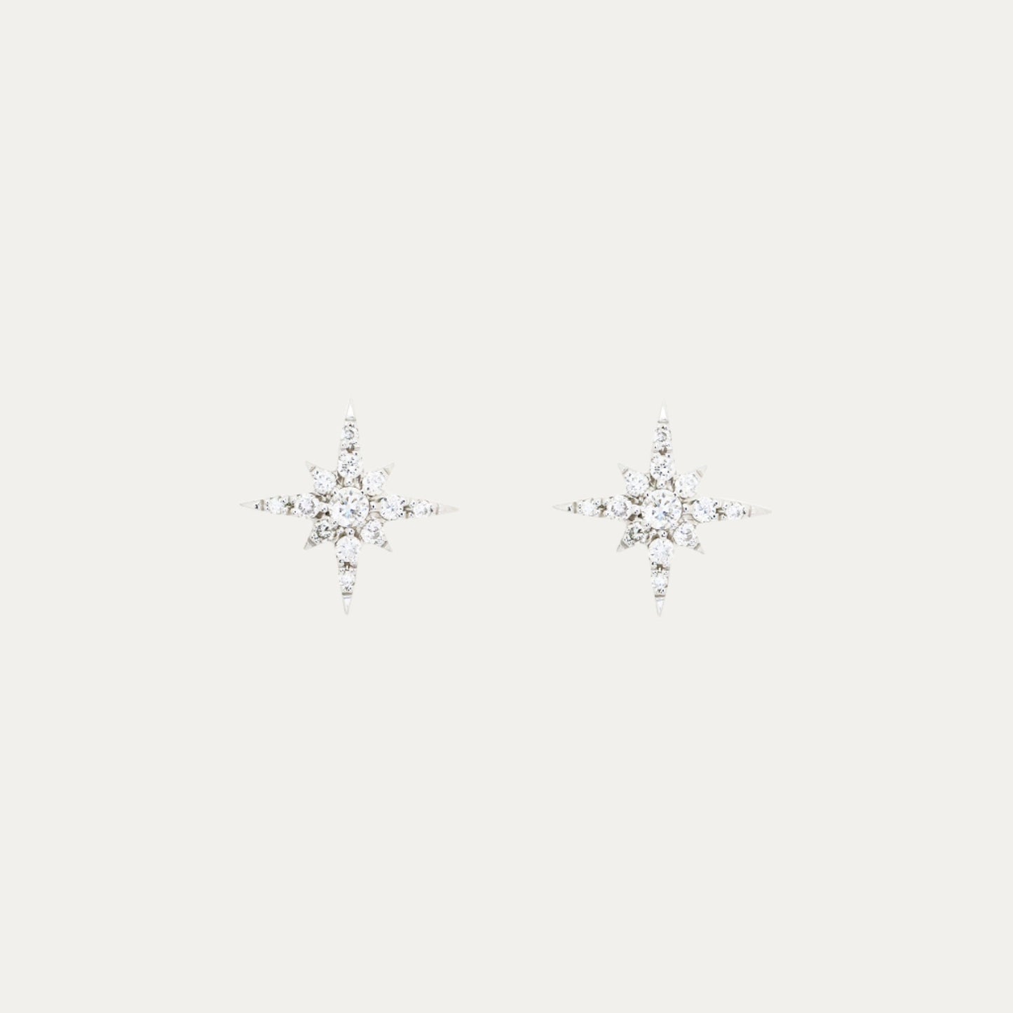 18k Gold Meteorites Diamond Earrings, Single or Pair