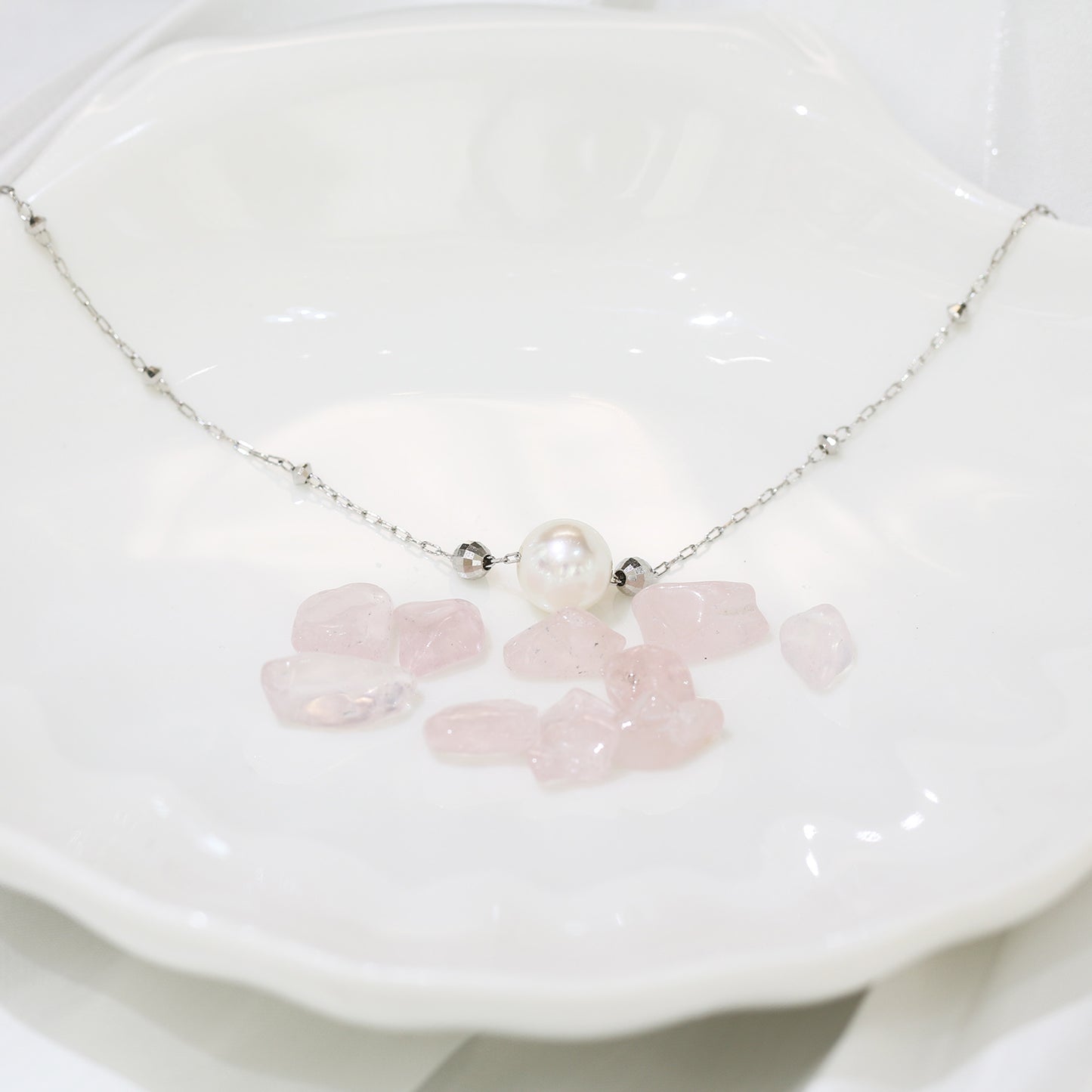 18k白金Akoya頸鍊 18k White Gold 6mm Akoya Necklace