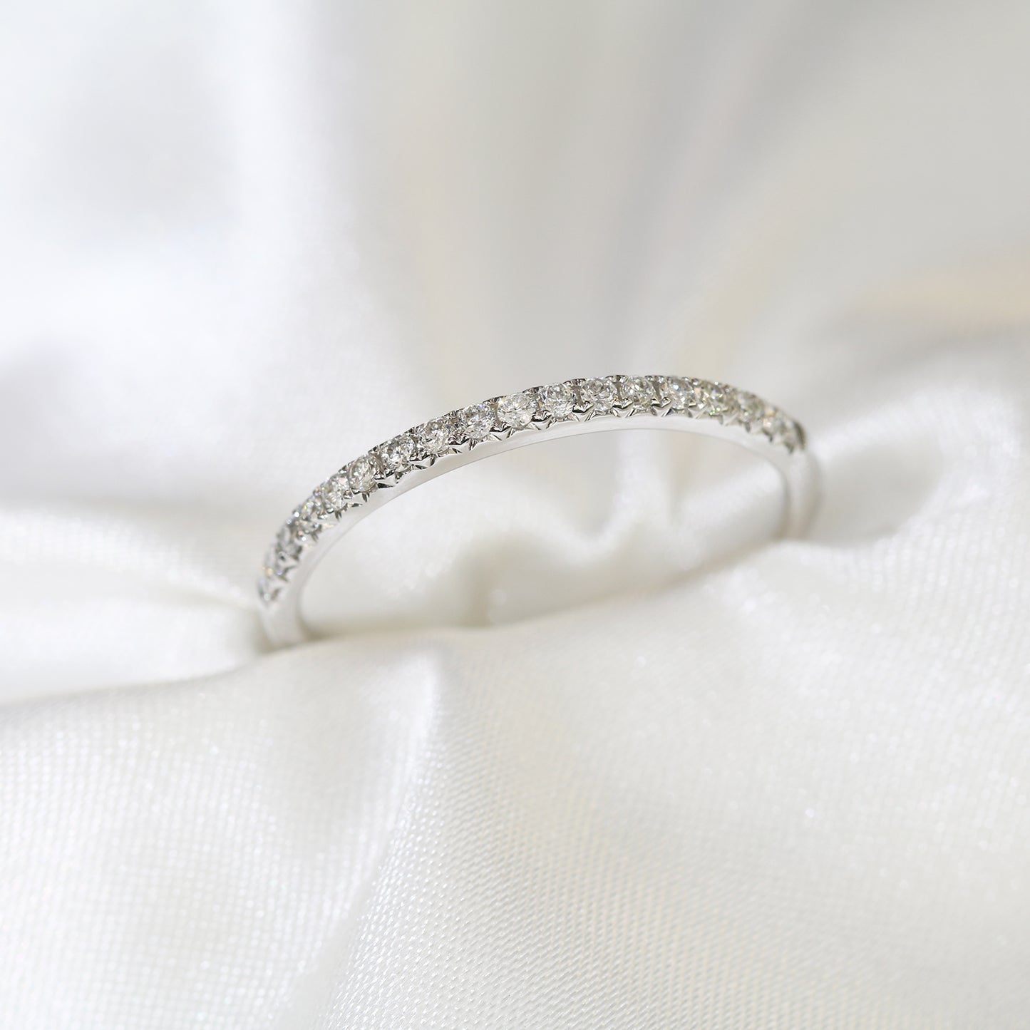 18k白金鑽石戒指 18k White Gold Eternity Diamond Ring