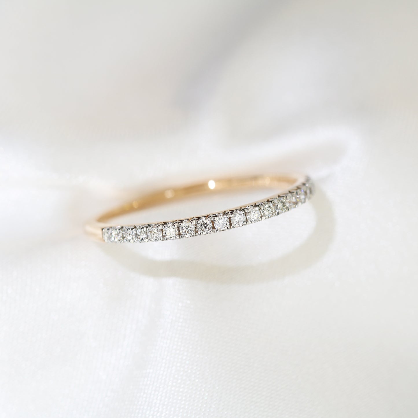 18k玫瑰金鑽石戒指 18k Rose Gold Eternity Diamond Ring