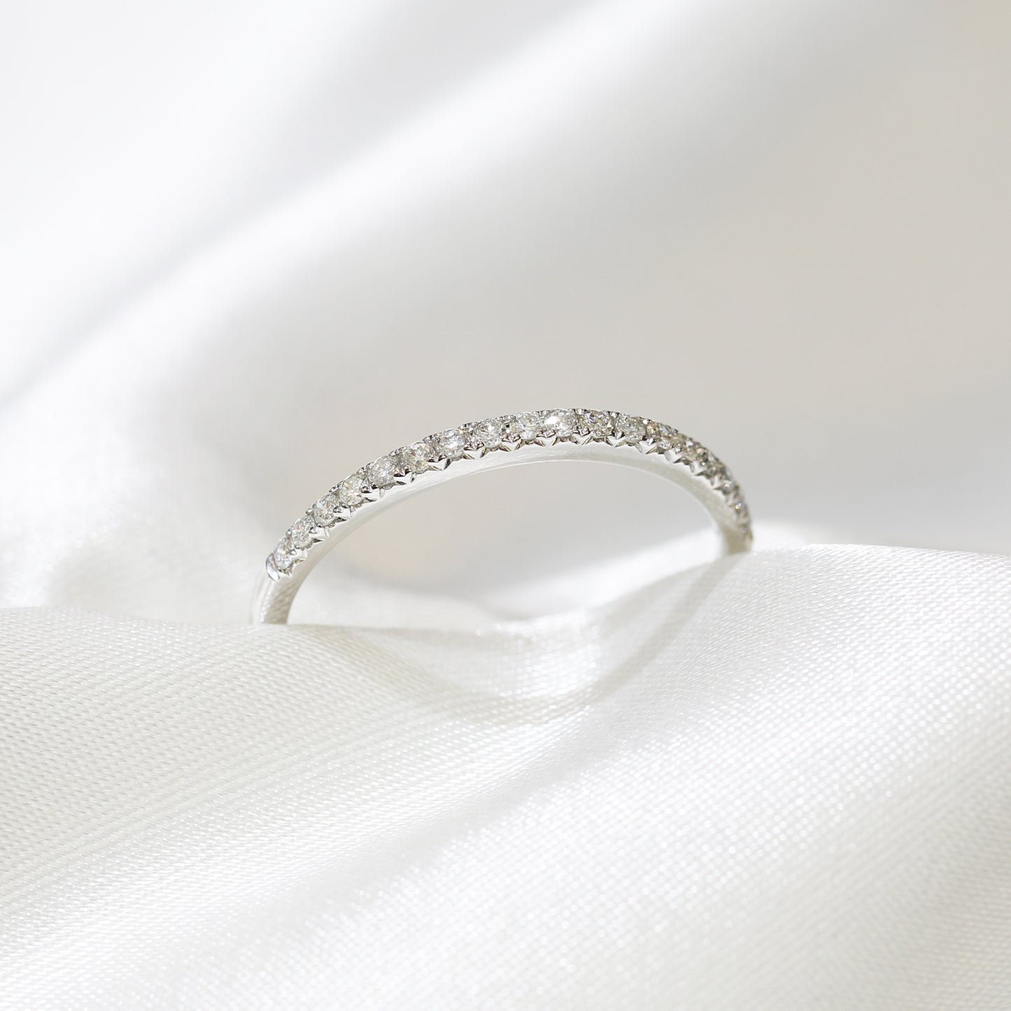 18k白金鑽石戒指 18k White Gold Eternity Diamond Ring