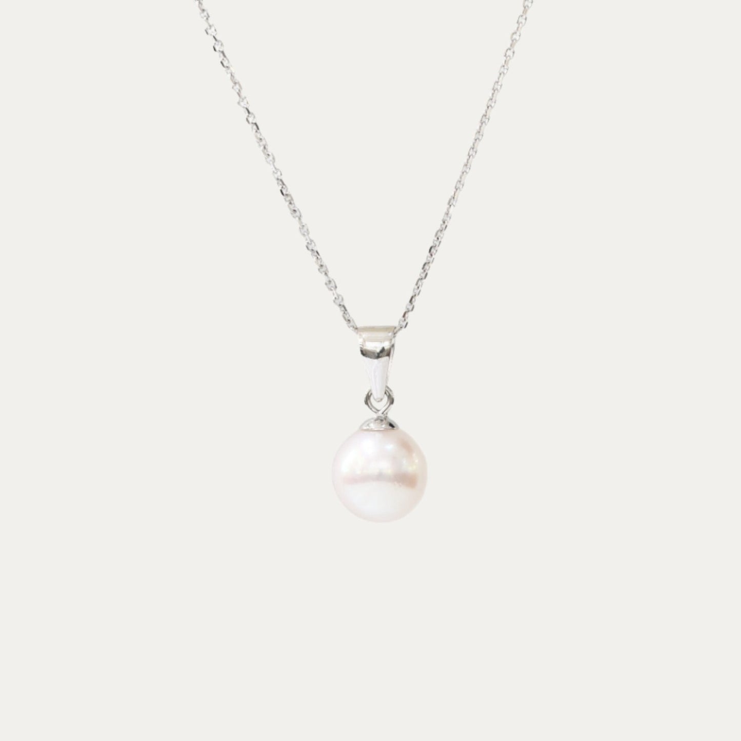 18k White Gold 7-7.5mm Akoya Pearl Necklace