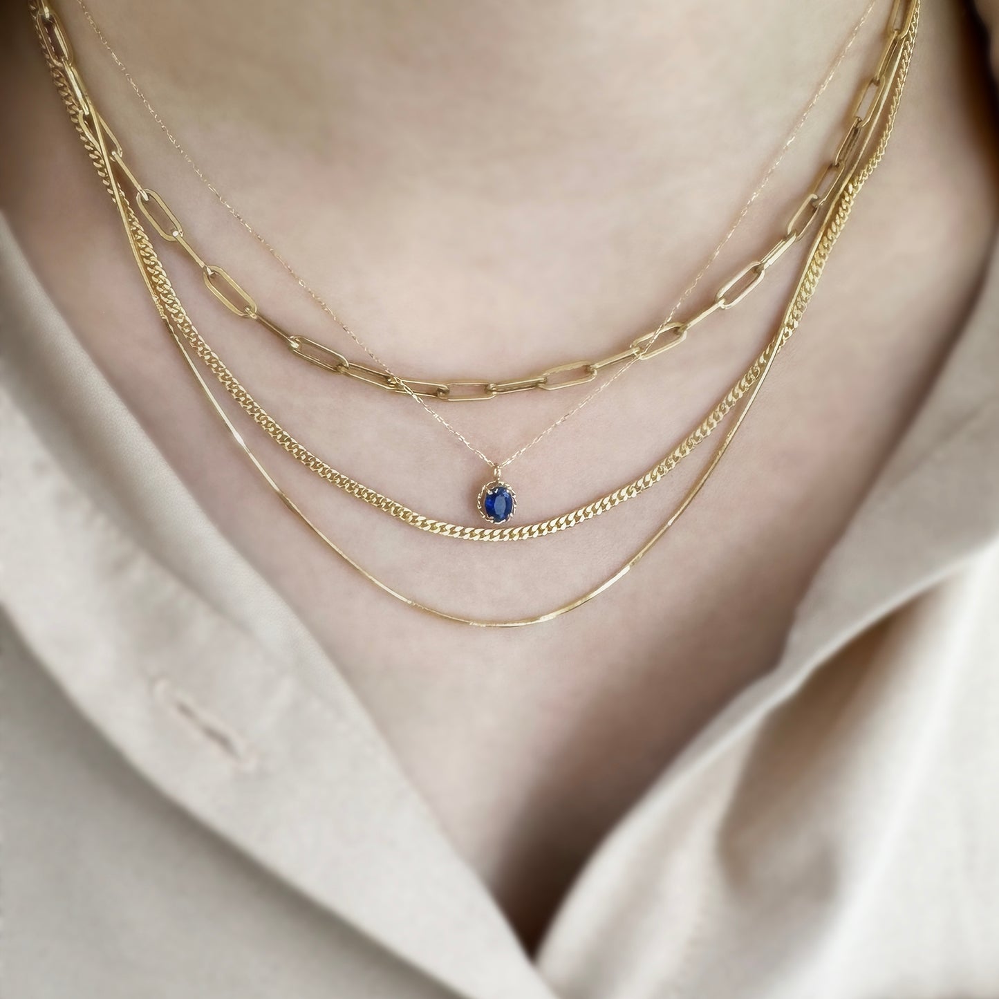 18k Yellow Gold 2.2mm Cuban Chain Necklace 18k黃金古巴頸鏈