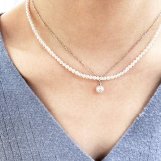 18k白金日本Akoya珍珠Akoya頸鍊 18k White Gold Japanese 7-7.5mm Akoya Pearl Necklace