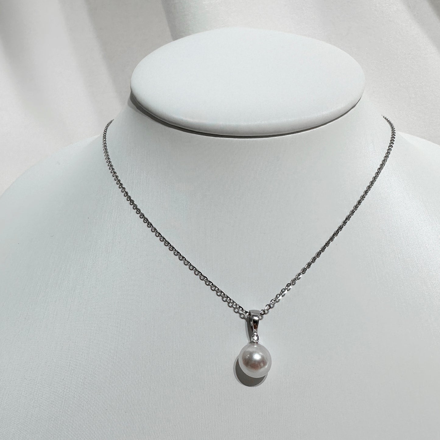 18k白金日本Akoya珍珠Akoya頸鍊 18k White Gold Japanese 7-7.5mm Akoya Pearl Necklace