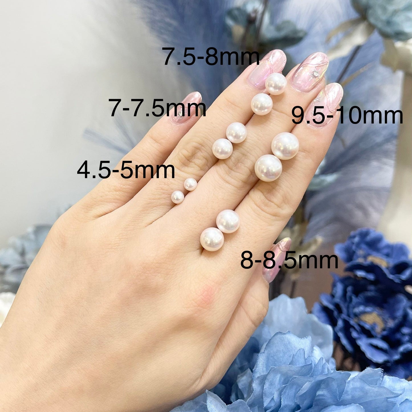 Akoya Stud Earrings on hand in different sizes 不同珍珠耳環大小