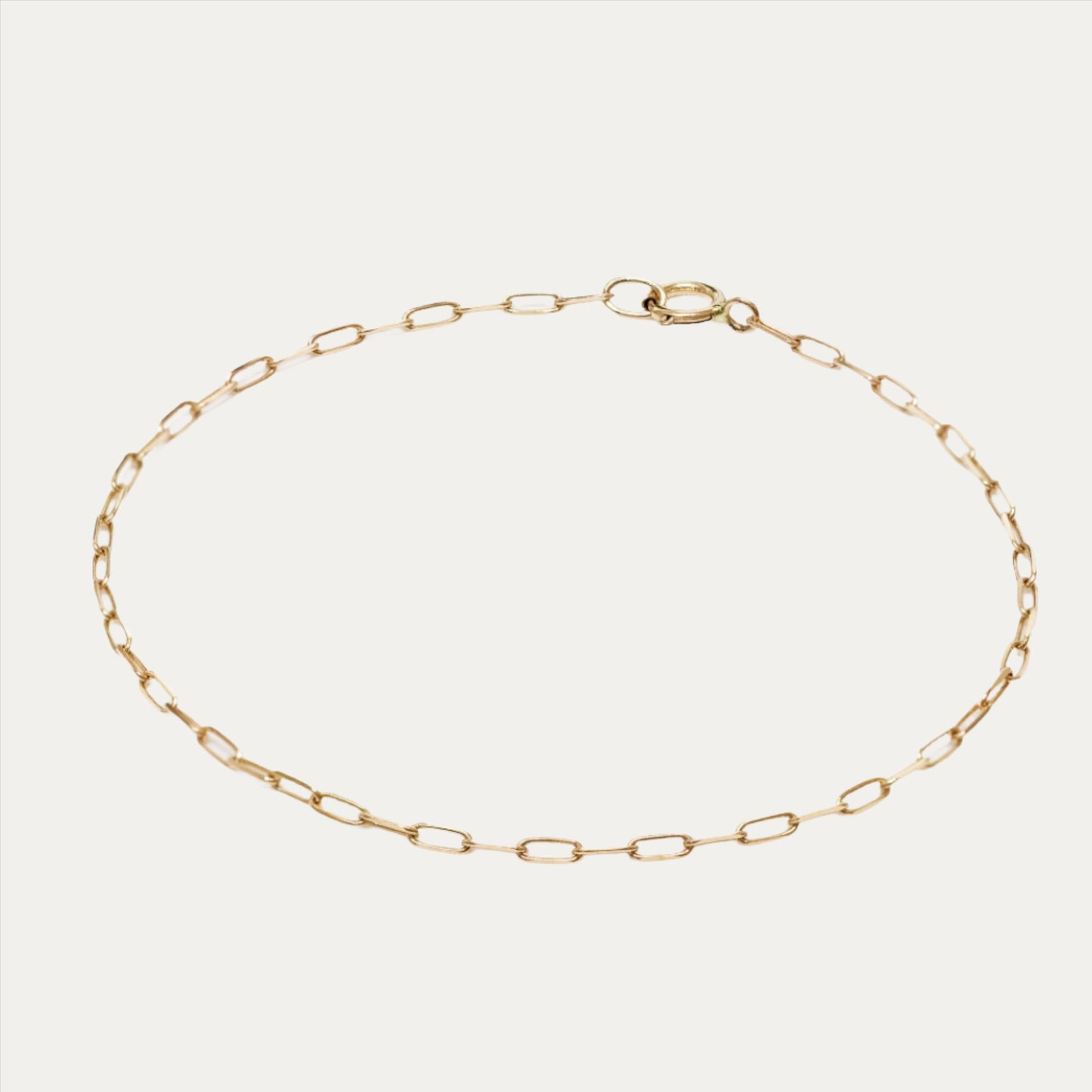 18k Rose Gold Mini Paper Clip Bracelet 18k 玫瑰金迷你圈圈手鏈