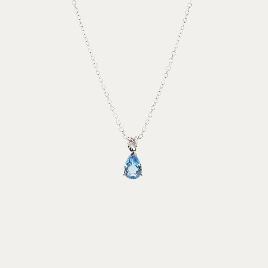18k White Gold Pear-shaped Santa Maria Aquamarine Diamond Necklace-Necklaces,Patrea Jewelry,birthstone jewelry Hong Kong, Aquamarine jewelry hk, Bespoke gemstone jewelry HK, Luxury aquamarine 18k gold, 海藍寶首飾 推薦, 天然海藍寶石, 藍寶石 珠寶 香港, Jewelry HK Online, 海藍 寶 價格