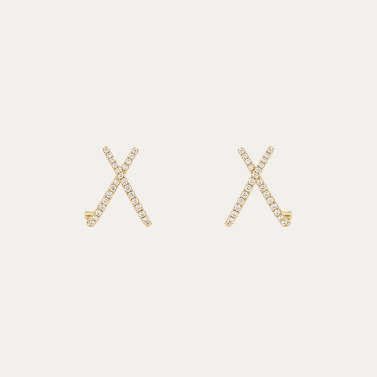 18k Gold X-Cross Pavé Diamond Earrings-Patrea Jewelry,結婚珠寶 香港,尖沙咀 鑽石珠寶店,香港 GIA鑽石專門店,尖沙咀 訂造結婚戒指, Best jewelry store Tsim Sha Tsui, Tsim Sha Tsui diamond jewelry shop, jewelry showroom hk,輕婚紗首飾, 婚禮耳環,新娘首飾,婚戒推薦, bridal jewelry hk, 18k white gold diamond jewelry,一 卡 鑽石 幾多 錢,買 求婚 戒指,一 卡 鑽石 多少 錢,求婚 戒指 預算,一 卡 鑽石 戒指 價錢,gia 證書,香港 鑽石, natural diamond ring hk, 天然鑽石戒指 香港,求婚 戒指 香港, 鑽戒 訂造, 求婚 一 卡