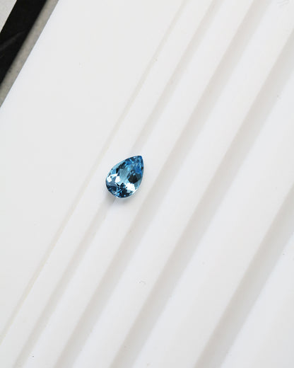 Exceptional Santa Maria Aquamarine Pear 0.42ct with Certificate