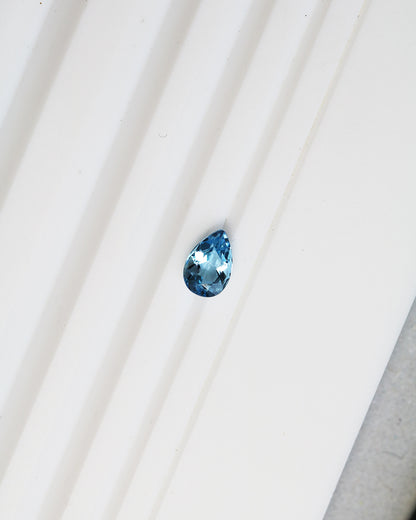 Exceptional Santa Maria Aquamarine Pear 0.42ct with Certificate