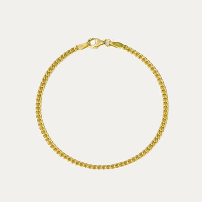 2.8mm Cuban Chain Bracelet (White/Rose/Yellow Gold)