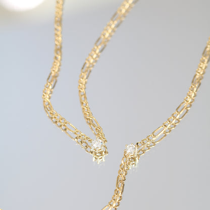 0.15ct Round Diamond Figaro Bracelet