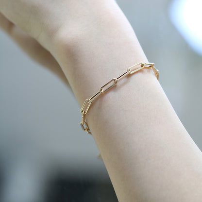 Rose Gold Paper Clip Bracelet