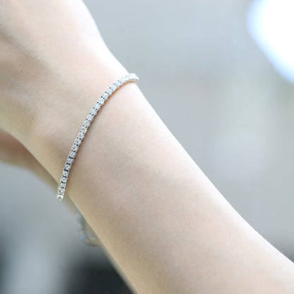 1.19ct Round Diamond Tennis Bracelet (White/Rose/Yellow Gold)