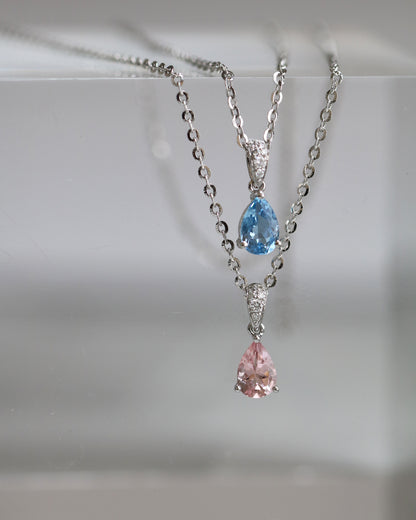 18k White Gold Pear-shaped Santa Maria Aquamarine Diamond Necklace-Necklaces,Patrea Jewelry,birthstone jewelry Hong Kong, Aquamarine jewelry hk, Bespoke gemstone jewelry HK, Luxury aquamarine 18k gold, 海藍寶首飾 推薦, 天然海藍寶石, 藍寶石 珠寶 香港, Jewelry HK Online, 海藍 寶 價格