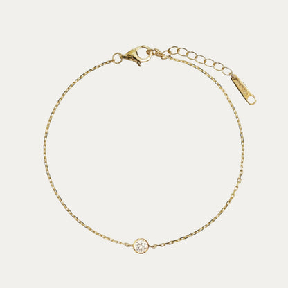 Donut 0.10ct Bezel Set Diamond Bracelet (White/Rose/Yellow Gold)