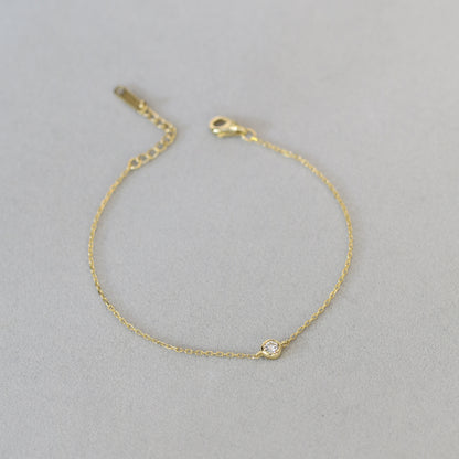 Donut 0.10ct Bezel Set Diamond Bracelet (White/Rose/Yellow Gold)