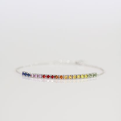 0.80ct Rainbow Sapphire Bracelet