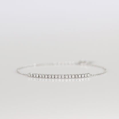 0.35ct Round Diamond Half Tennis Bracelet (White/Rose/Yellow Gold)