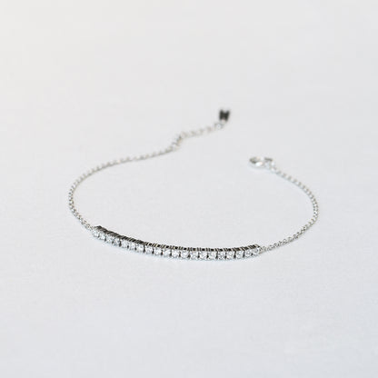 0.35ct Round Diamond Half Tennis Bracelet (White/Rose/Yellow Gold)
