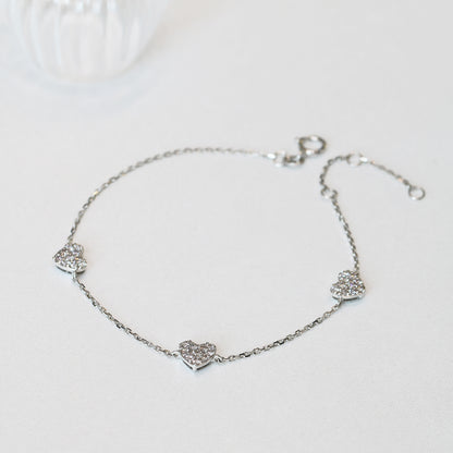 Pavé Heart Diamond Bracelet