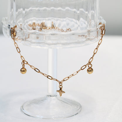 Sparkle Gold Ball Chain Bracelet