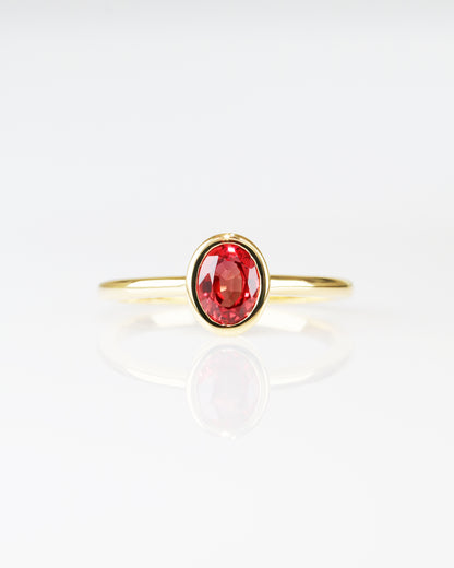 Josie Orangey Red Sapphire