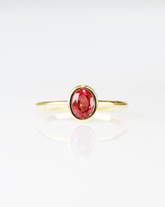 Josie Orangey Red Sapphire