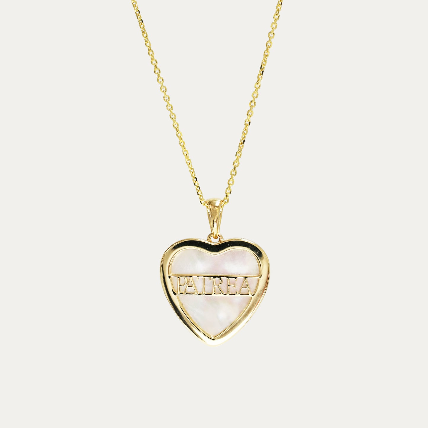 18k Yellow Gold Heart-shaped Mabe Pearl Customizable PATREA Charm Pendant
