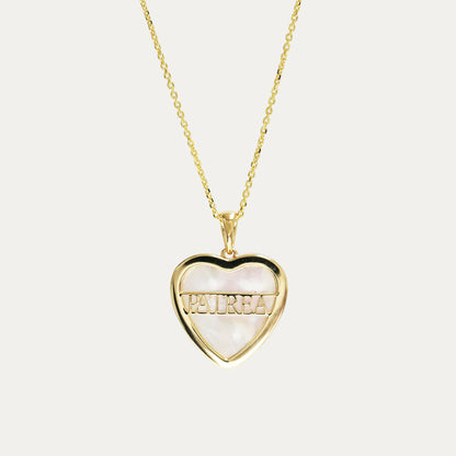 18k Yellow Gold Heart-shaped Mabe Pearl Customizable PATREA Charm Pendant