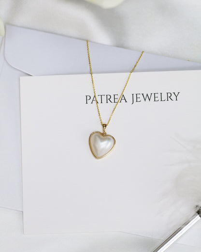 18k Yellow Gold Heart-shaped Mabe Pearl Customizable PATREA Charm Pendant