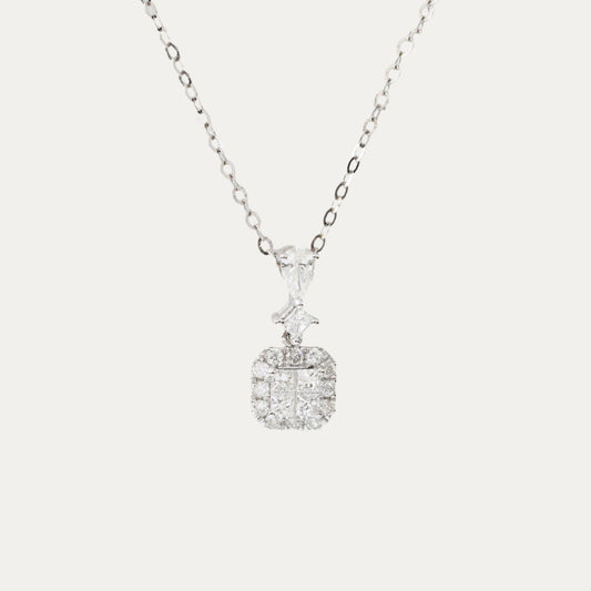 18k White Gold Perfume Diamond Necklace