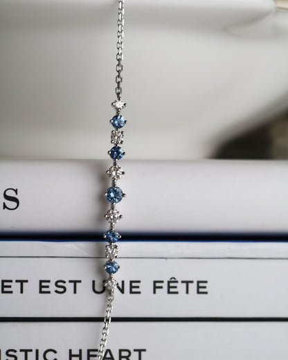 Santa Maria Aquamarine Diamond Bar Bracelet