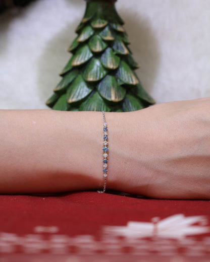 Santa Maria Aquamarine Diamond Bar Bracelet