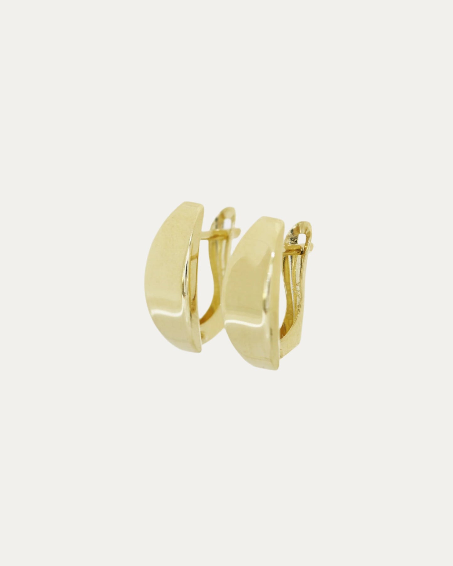 18k Yellow Gold Bold Hoop Earrings, Pair