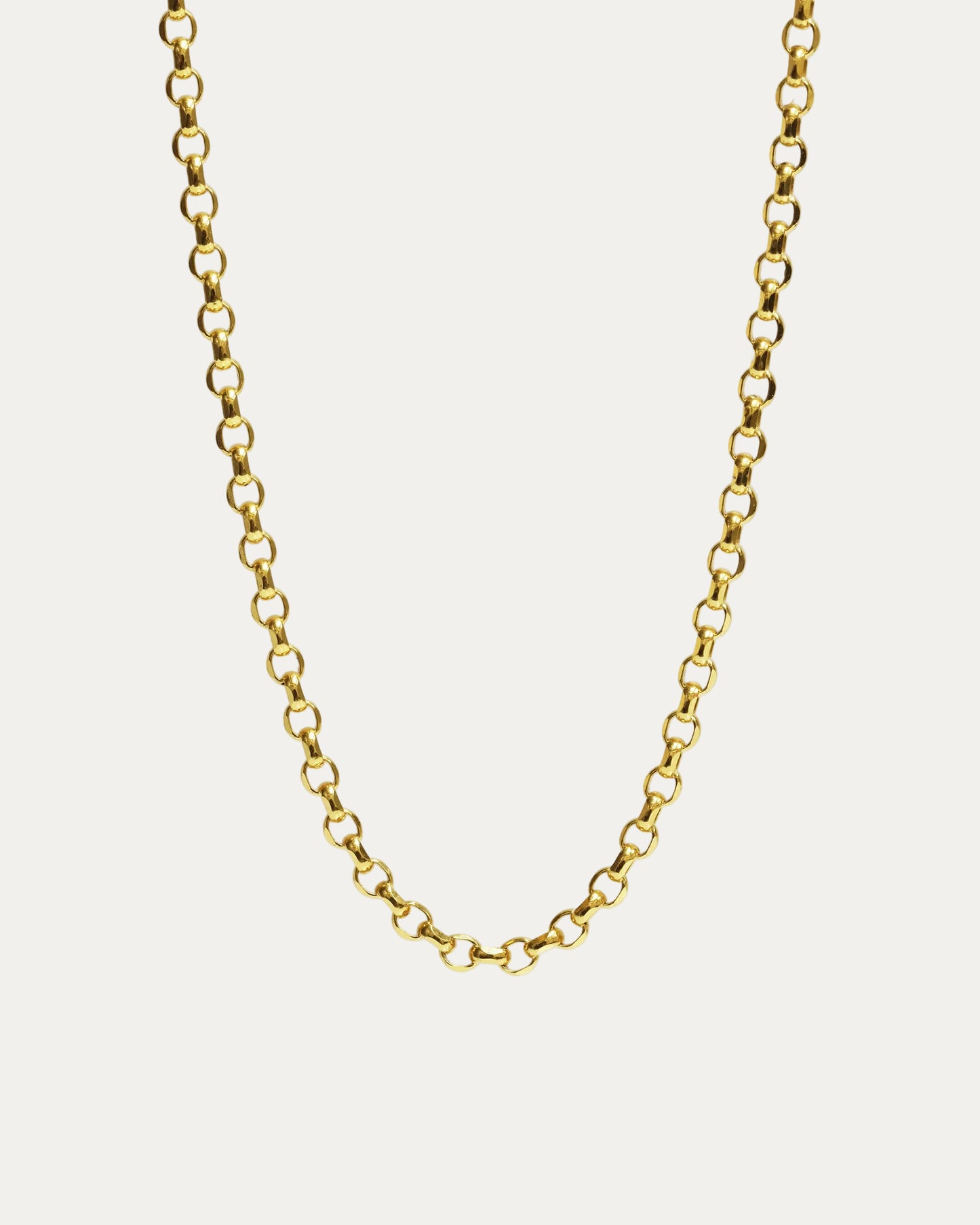 18k Yellow Gold 2.5mm Belcher Chain Necklace