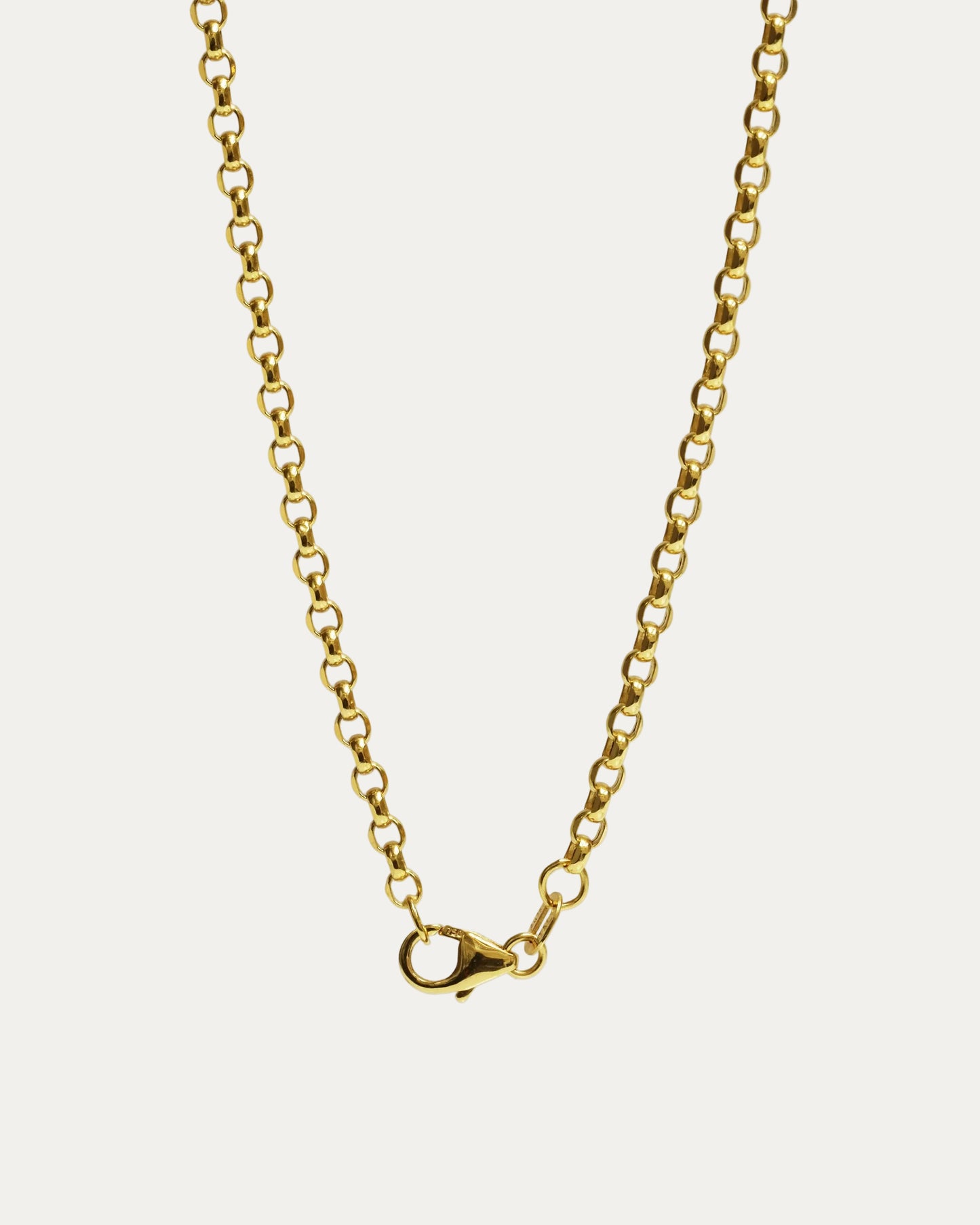 18k Yellow Gold 2.5mm Belcher Chain Necklace