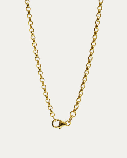 18k Yellow Gold 2.5mm Belcher Chain Necklace