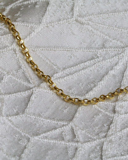 18k Yellow Gold 2.5mm Belcher Chain Necklace