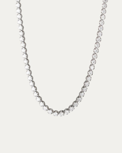 18k全圈金鑽石網球頸鍊 18k Gold Full Eternity 3.45ct Diamond Tennis Necklace