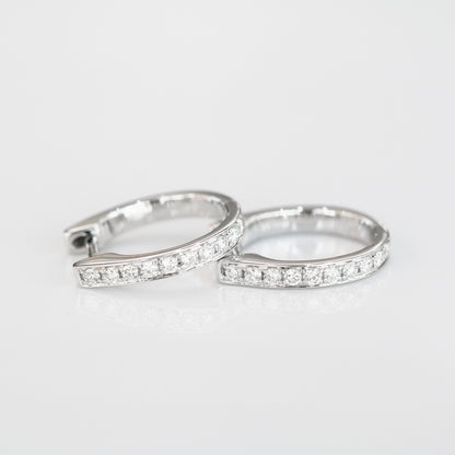 18k White Gold 0.27ct Diamond Ear Cuffs 18k白金鑽石耳環 耳圈