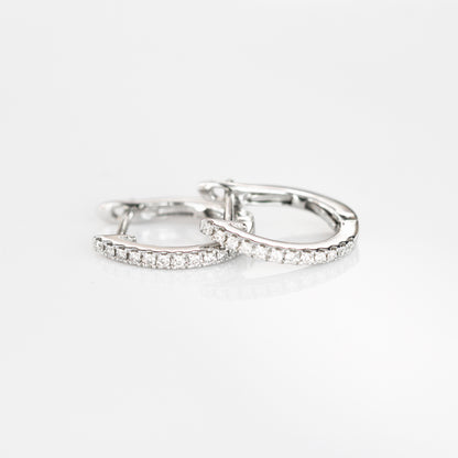 18k White Gold 0.11ct Diamond Ear Cuffs 18k白金鑽石耳環 耳圈