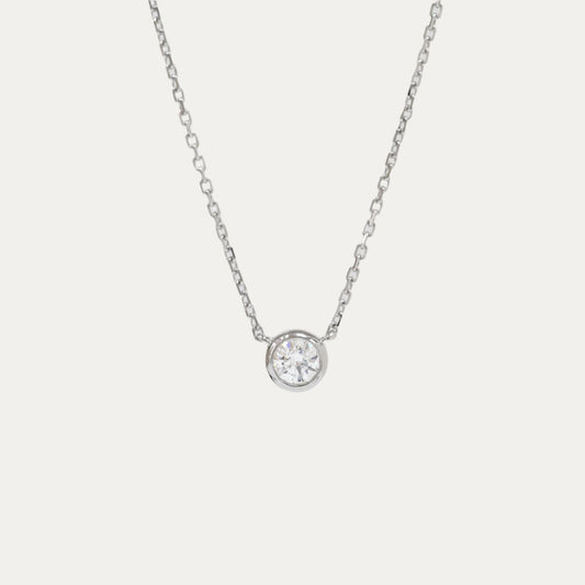 18k Gold Donut Diamond Necklace (White/Rose/Yellow Gold)