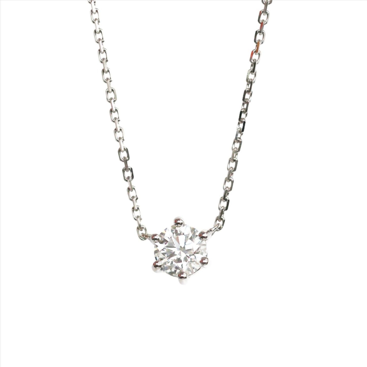 18k Gold Classic Solitaire GIA Certified Diamond Necklace