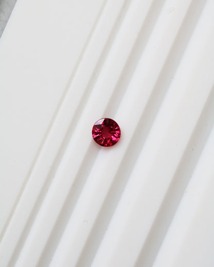 Pigeon's Blood Ruby Round 0.54ct with Certificate