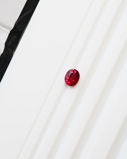 Pigeon's Blood Ruby Oval 0.59ct with Certificate